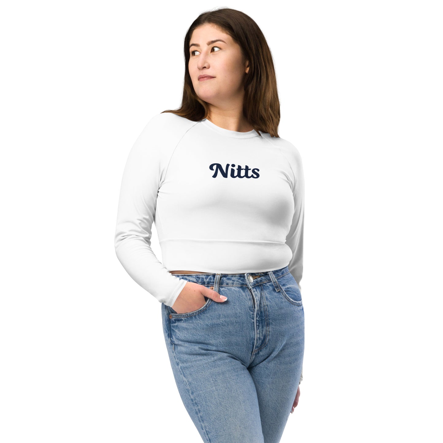 Nitts Classic athletic long sleeve crop top