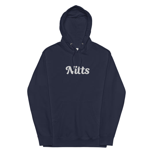 Nitts Classic embroidered unisex hoodie - navy