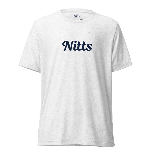 Nitts Classic short sleeve tri-blend tee - white heather